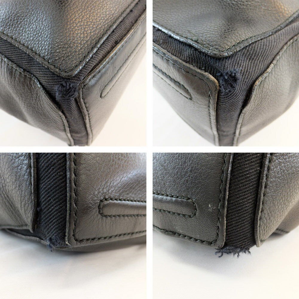 Saint Laurent Shoulder Bag Purse Muse Toe Leather Black Authentic