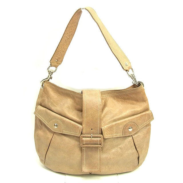 MIU MIU Shoulder Bag Purse Beige Silver Authentic