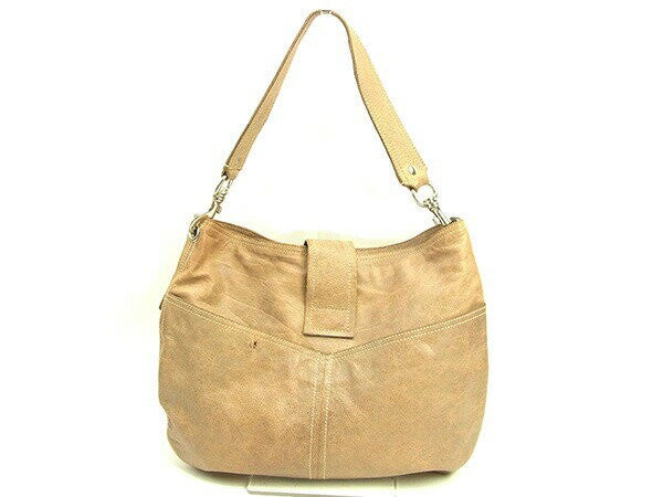 MIU MIU Shoulder Bag Purse Beige Silver Authentic