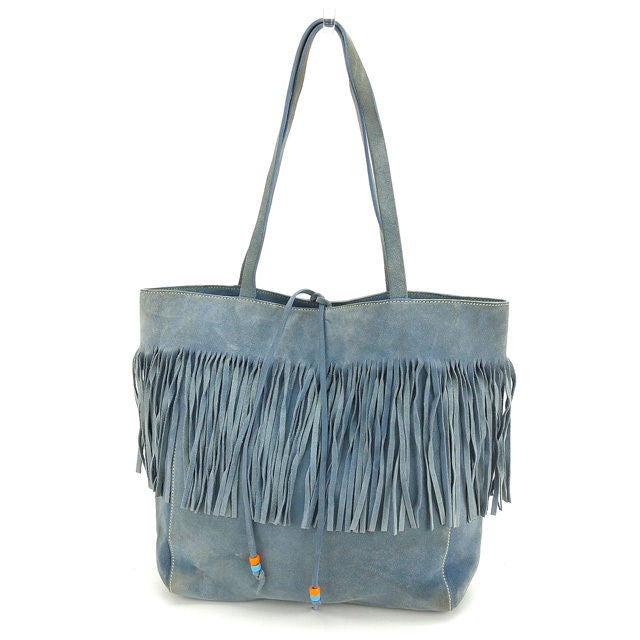 MIU MIU Hand Bag Tote Purse Blue Authentic