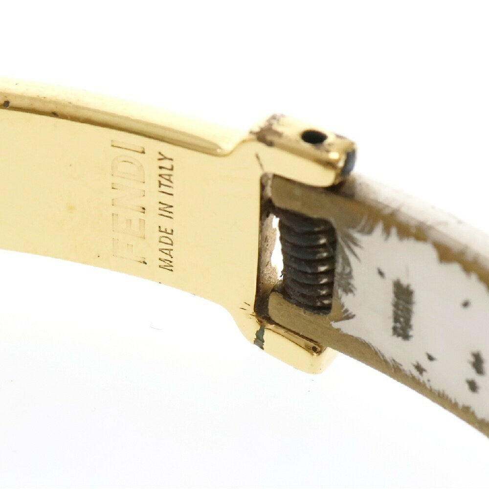 FENDI Bracelet Bangle F Logo Silver Gold Authentic