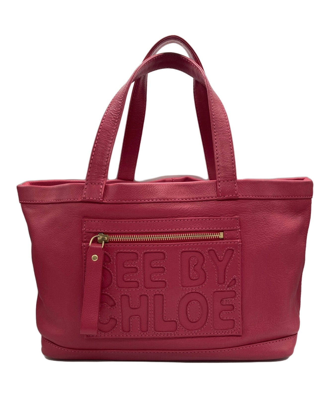 See By Chloe Hand Bag Tote Purse Pink Authentic