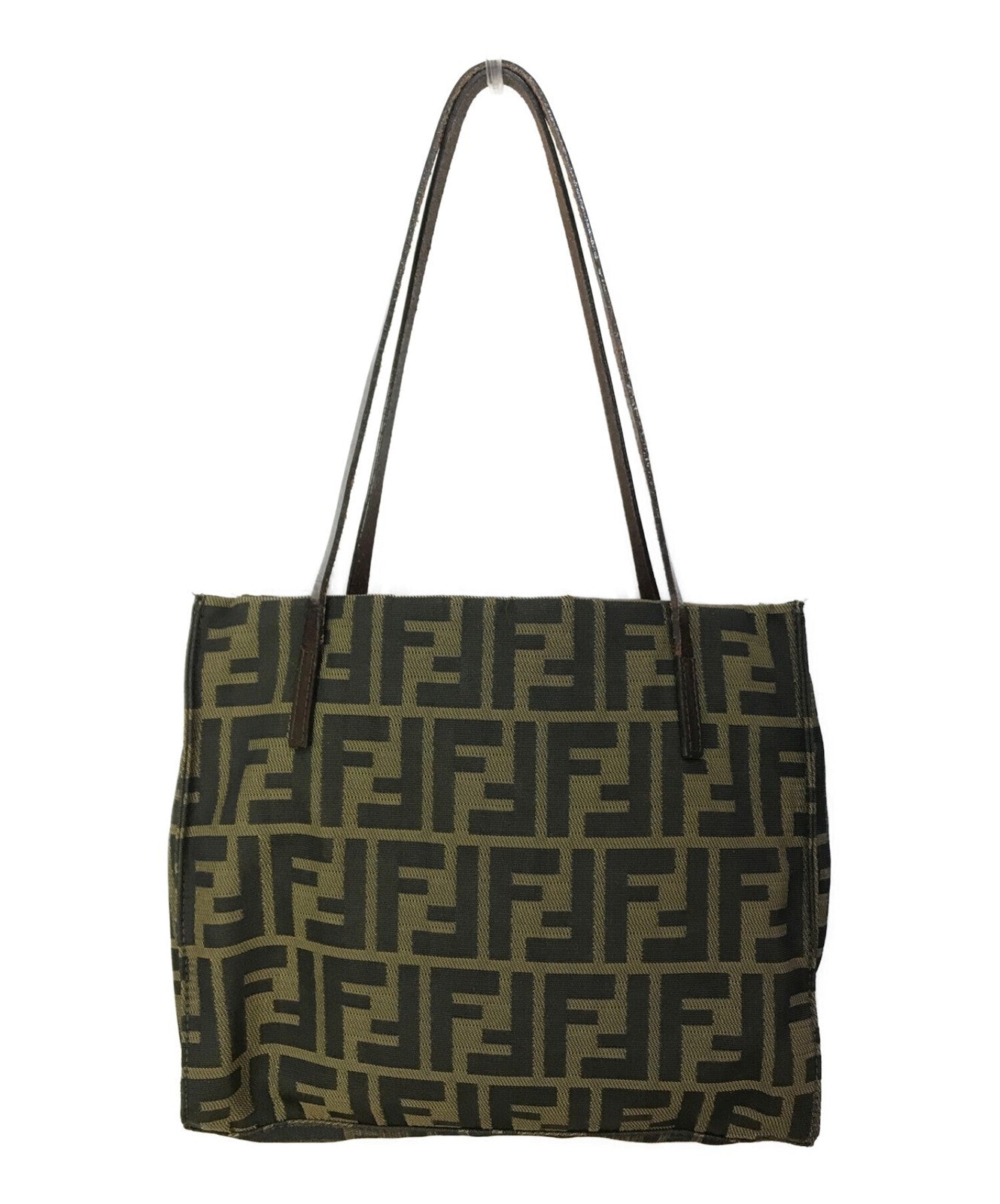 FENDI Mini Hand Bag Tote Purse FF Zucca Authentic
