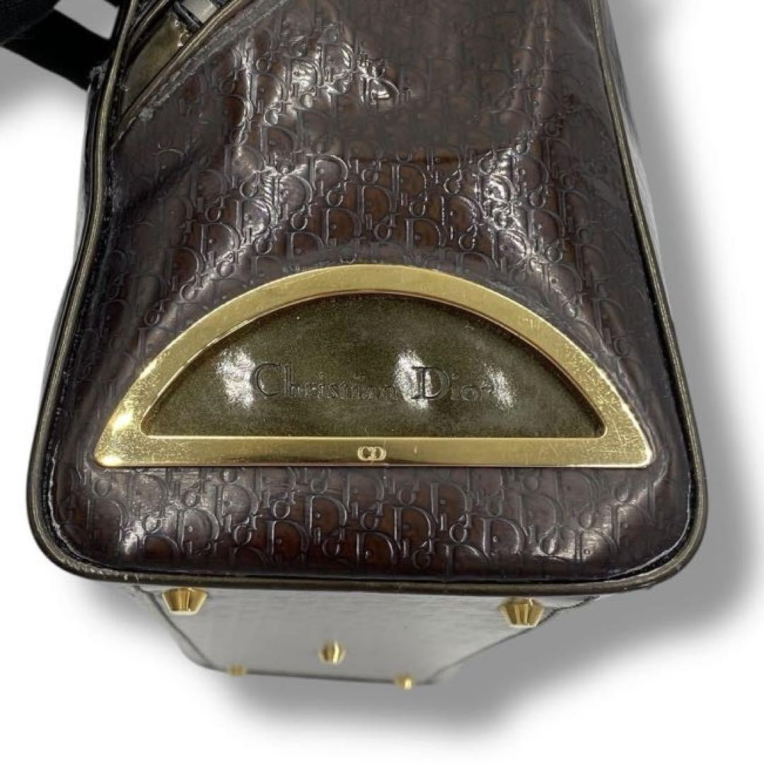 Christian Dior Hand Bag Tote Purse Trotter Brown Authentic