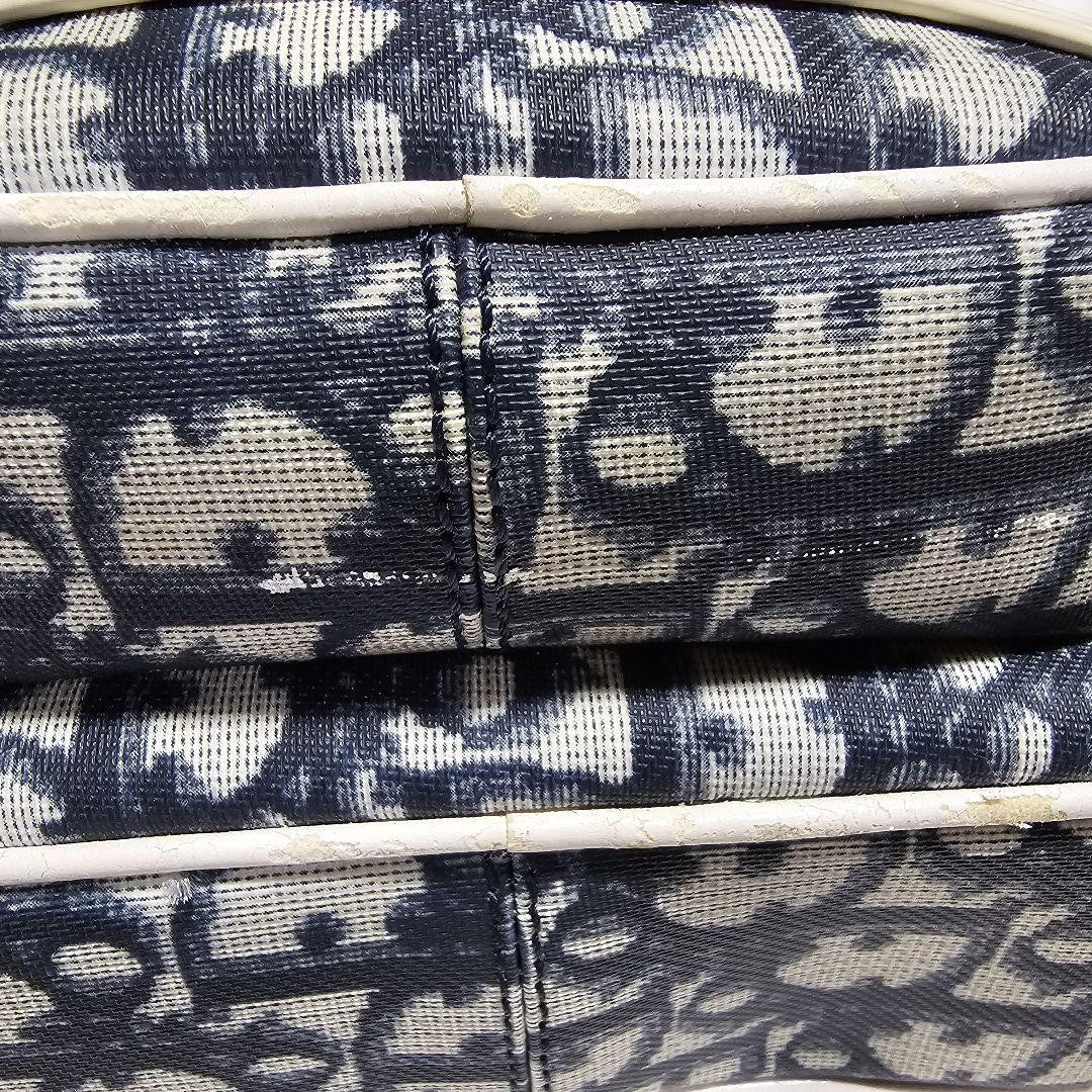 Christian Dior Shoulder Bag Purse Trotter No.1 White Navy Authentic