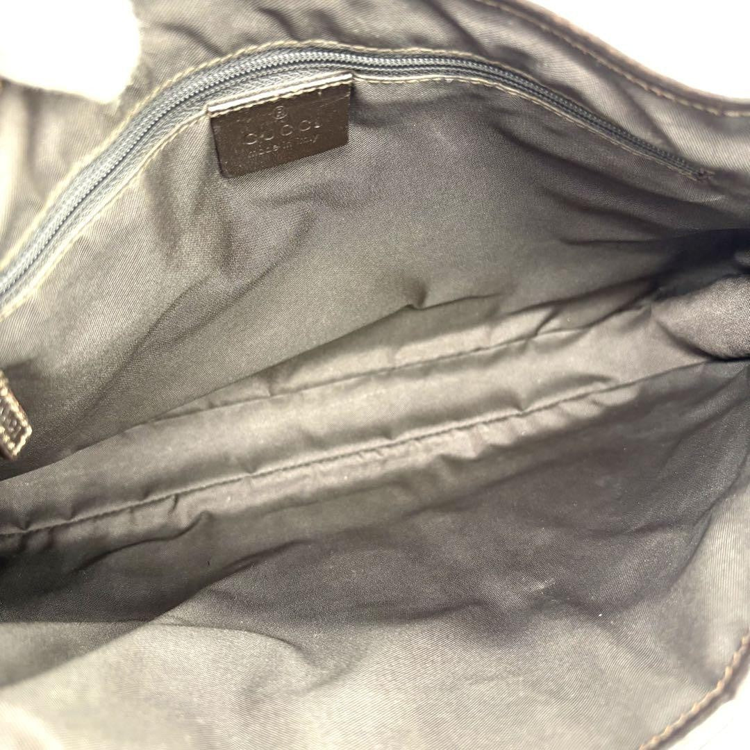 GUCCI Hand Bag Tote Purse Sherry Line GG Canvas Leather Beige Authentic