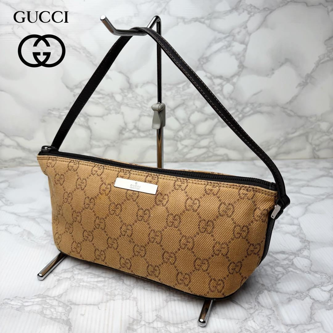 GUCCI Accessory Pouch GG Canvas Authentic