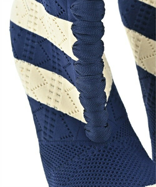 FENDI Short Boots Shoes EU 37 US 7 White Navy Authentic