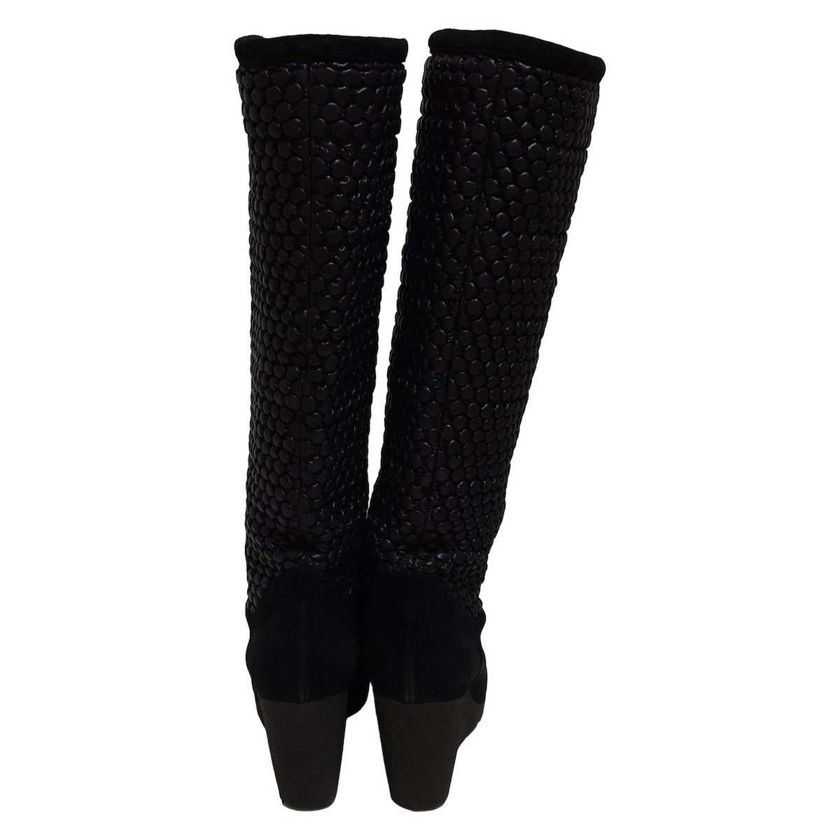FENDI Long Boots Shoes EU 37.5 US 7.5 Black Authentic