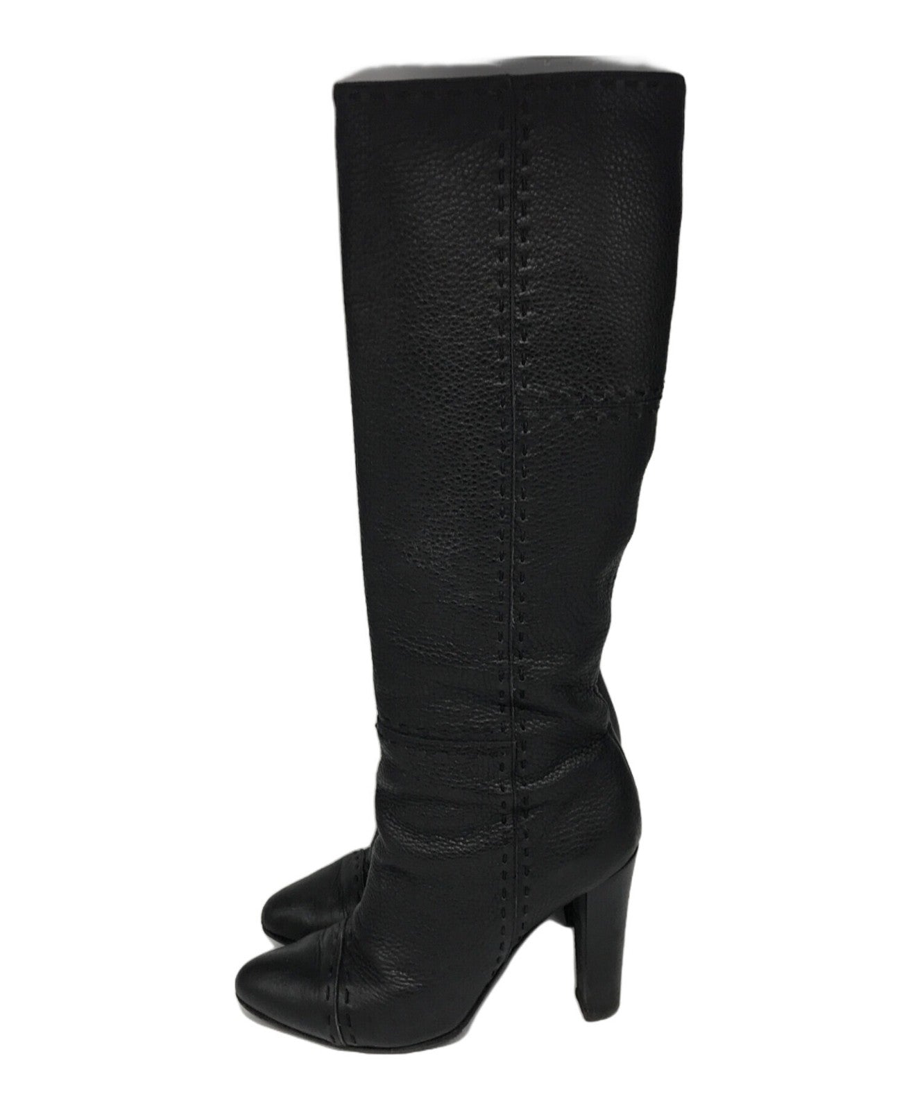 FENDI Long Boots Shoes EU 36.5 US 6.5 Black Authentic