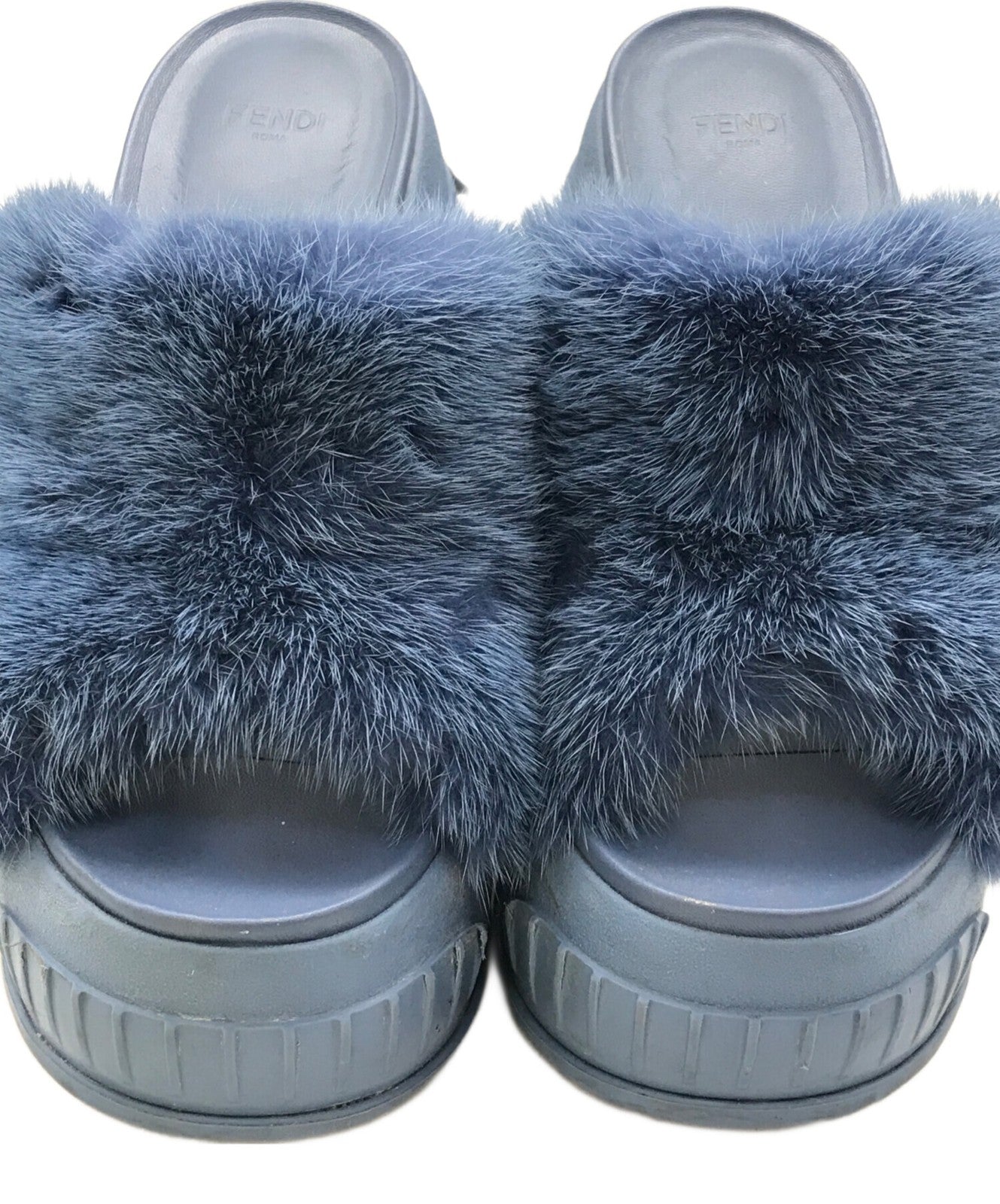 FENDI Sandals Shoes EU 37 US 7 Blue Authentic