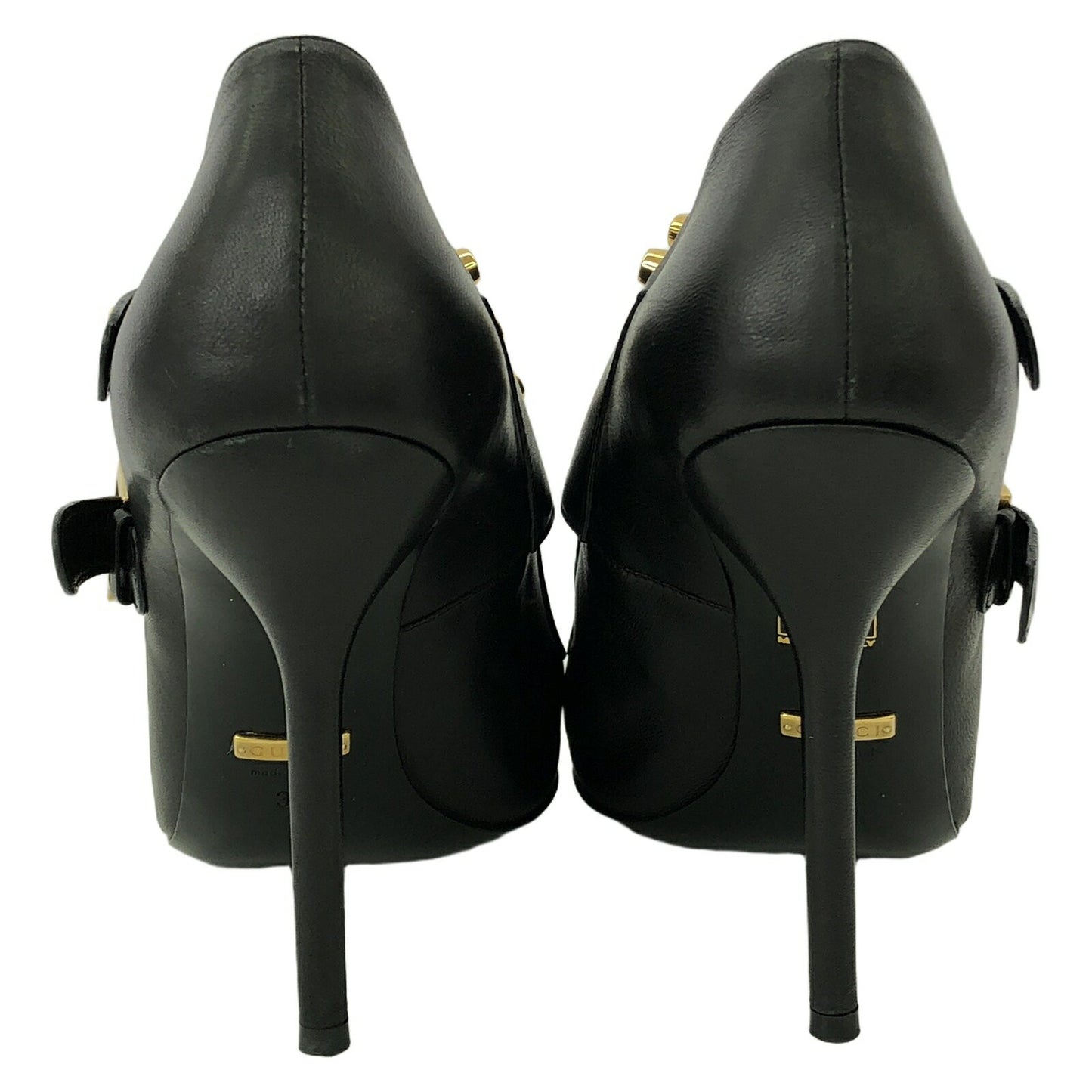 GUCCI Bootie Boots Shoes EU 37 US 7 Leather Black Authentic