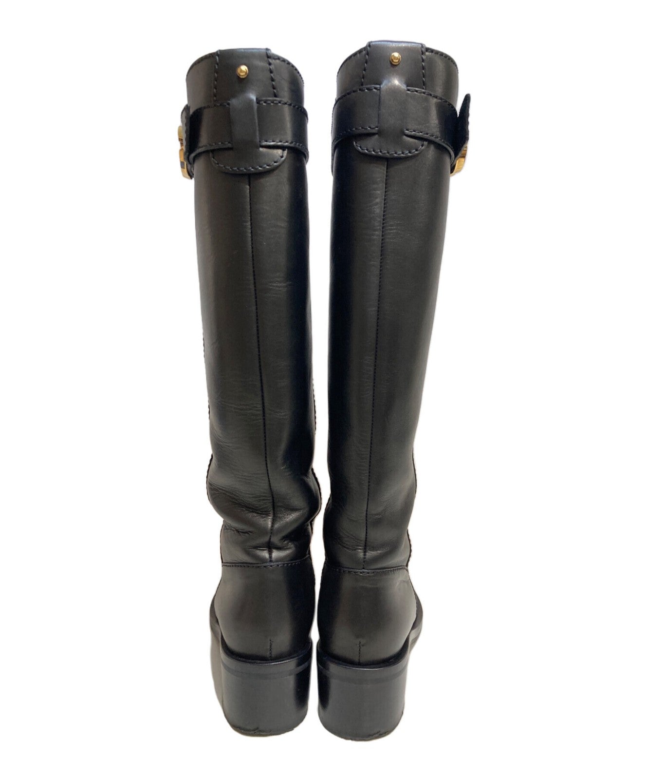 GUCCI Long Boots Shoes GG Marmont EU 35.5 US 5.5 Black Authentic