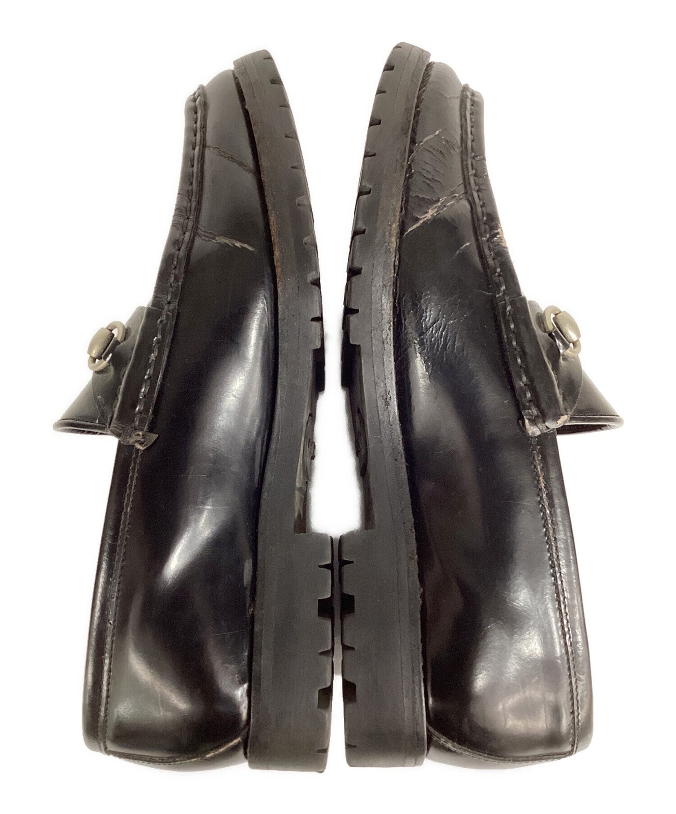 GUCCI Loafers Shoes Horse Bit EU 36.5 US 6.5 Black Authentic