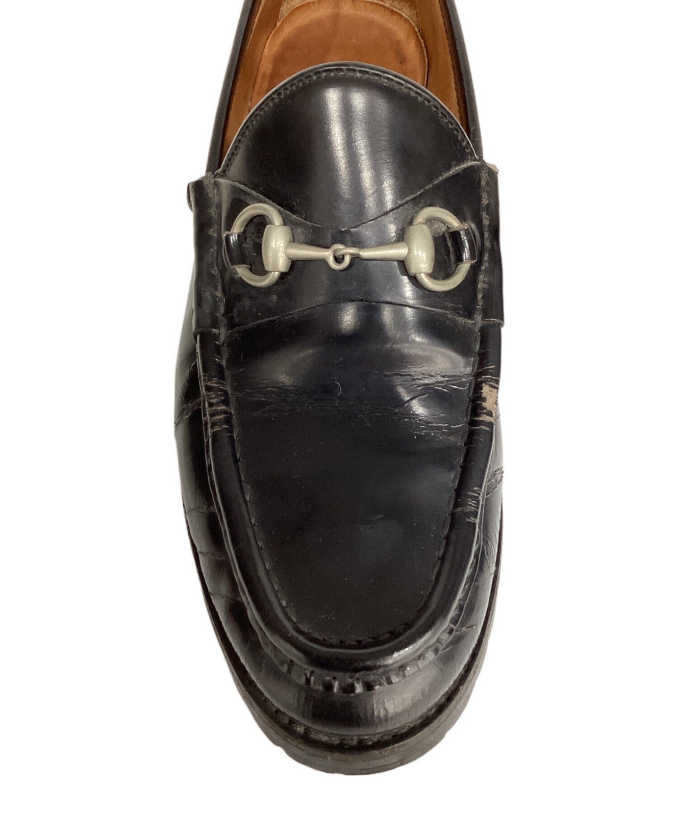GUCCI Loafers Shoes Horse Bit EU 36.5 US 6.5 Black Authentic