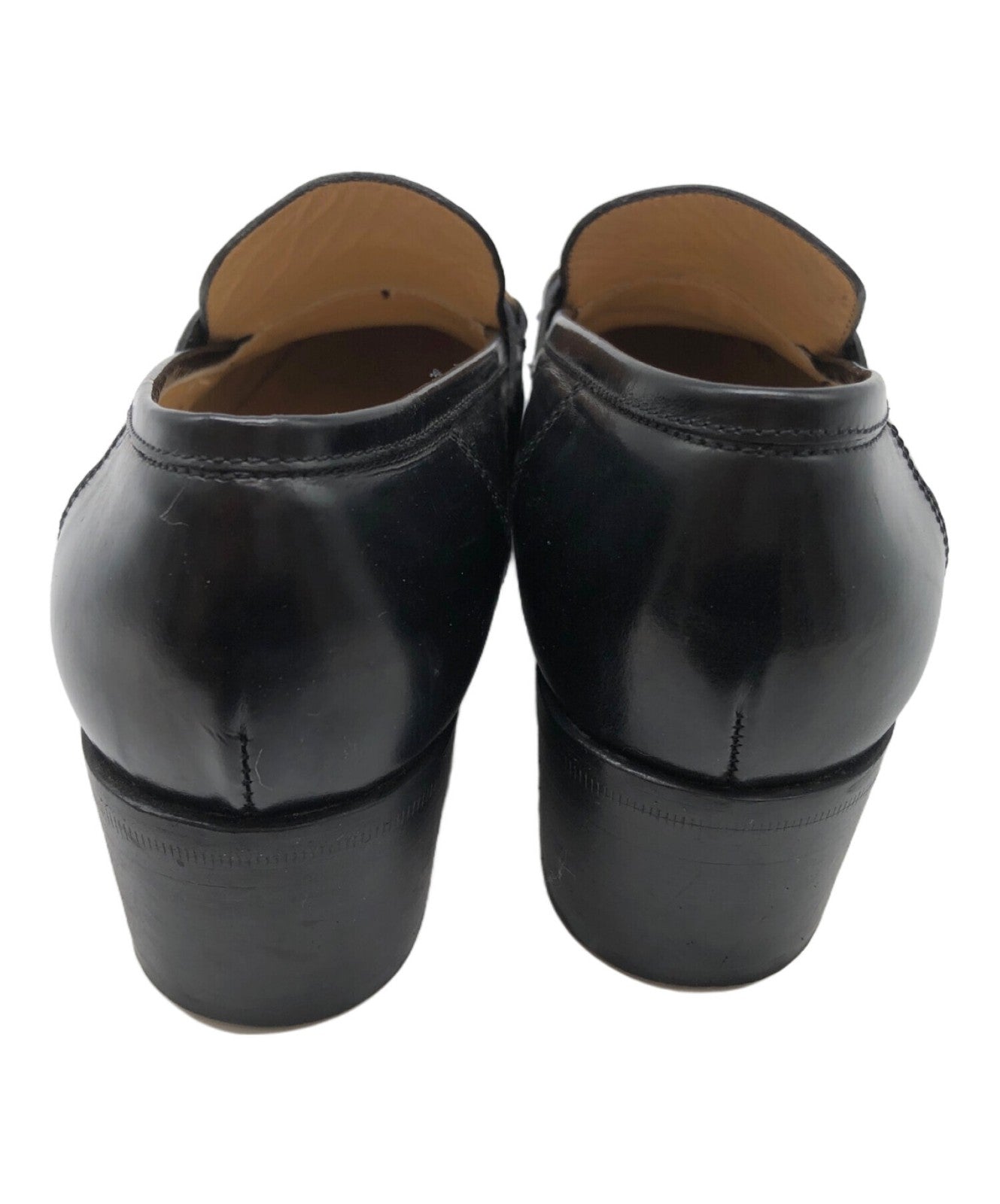 GUCCI Loafers Shoes Horse Bit EU 36 US 6 Leather Black Authentic