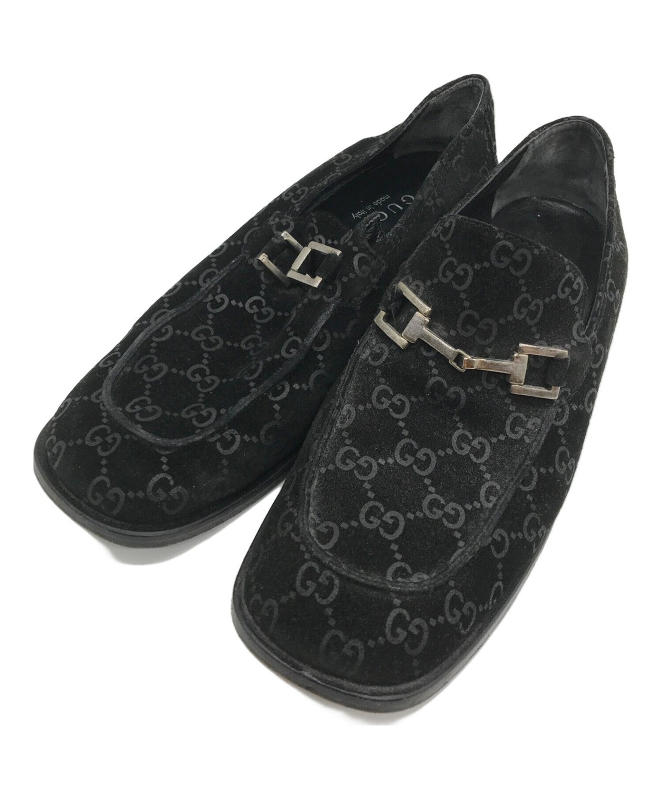 GUCCI Loafers Shoes Horse Bit EU 37.0 US 7.0 Black Authentic