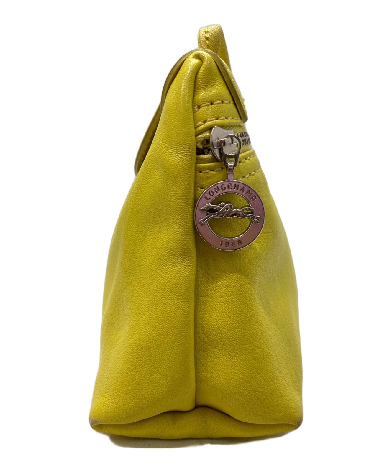 Longchamp Shoulder Bag Purse Le Pliage Yellow Women's Used Authentic