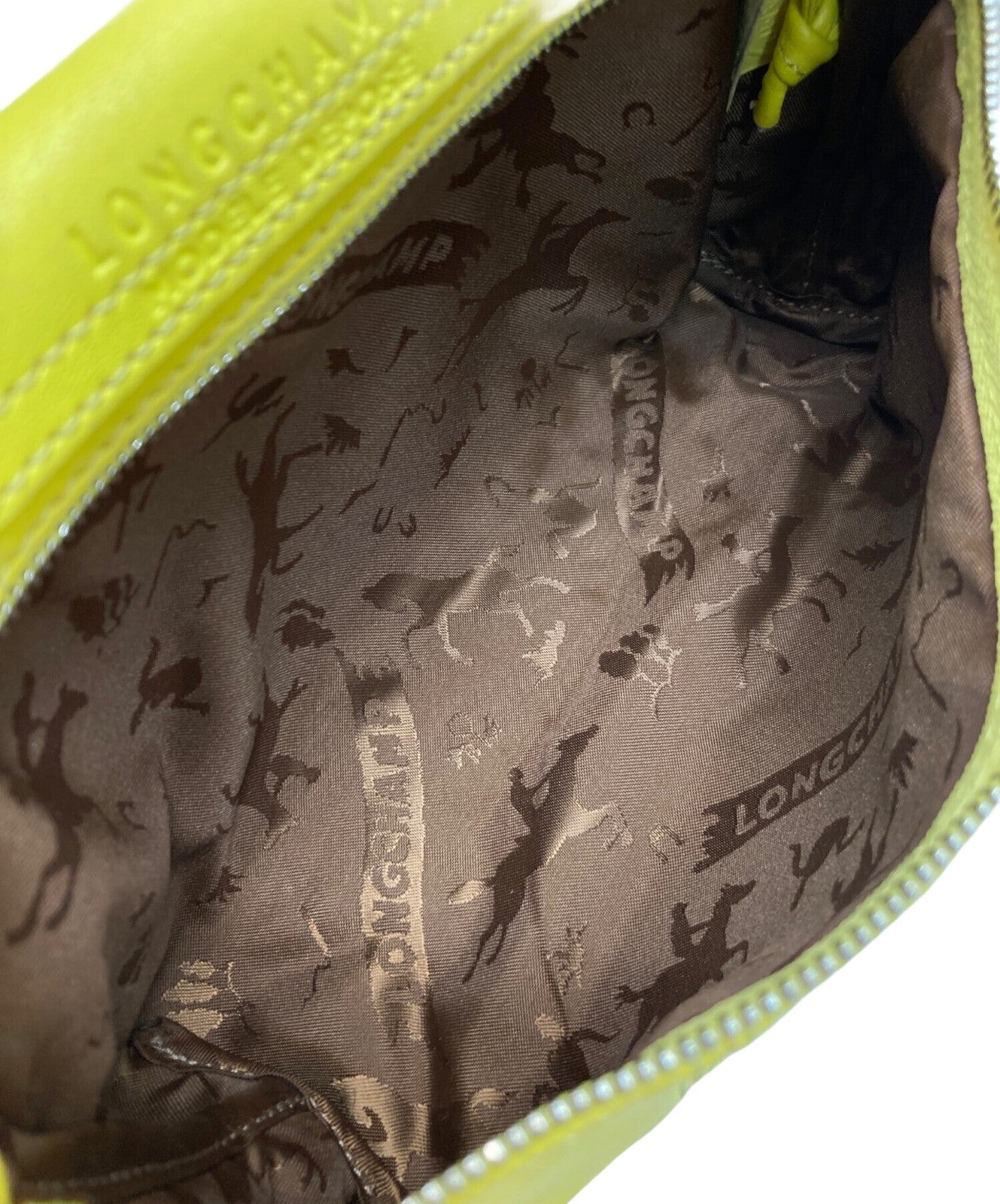 Longchamp Shoulder Bag Purse Le Pliage Yellow Women's Used Authentic