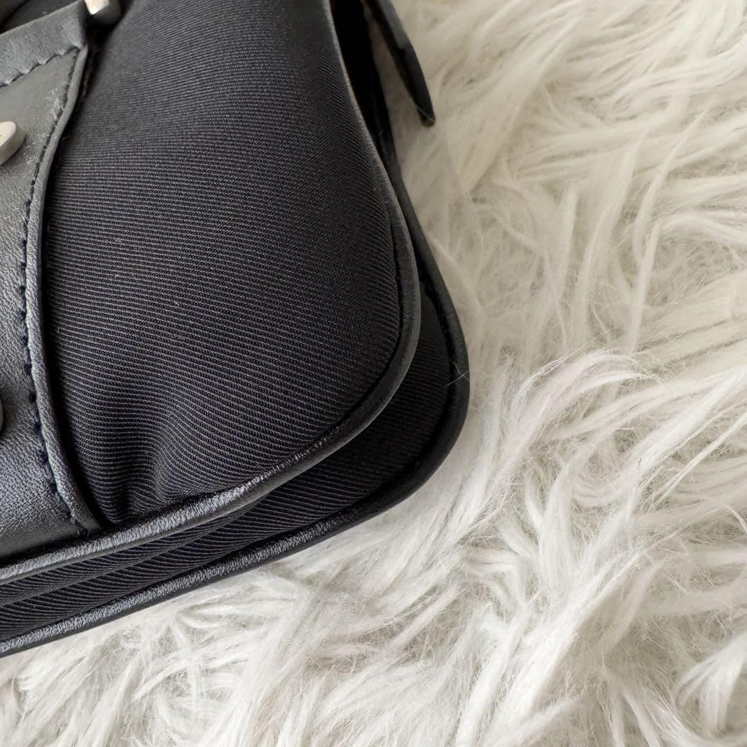 GIVENCHY Hand Bag Tote Purse Nylon Leather Black Authentic