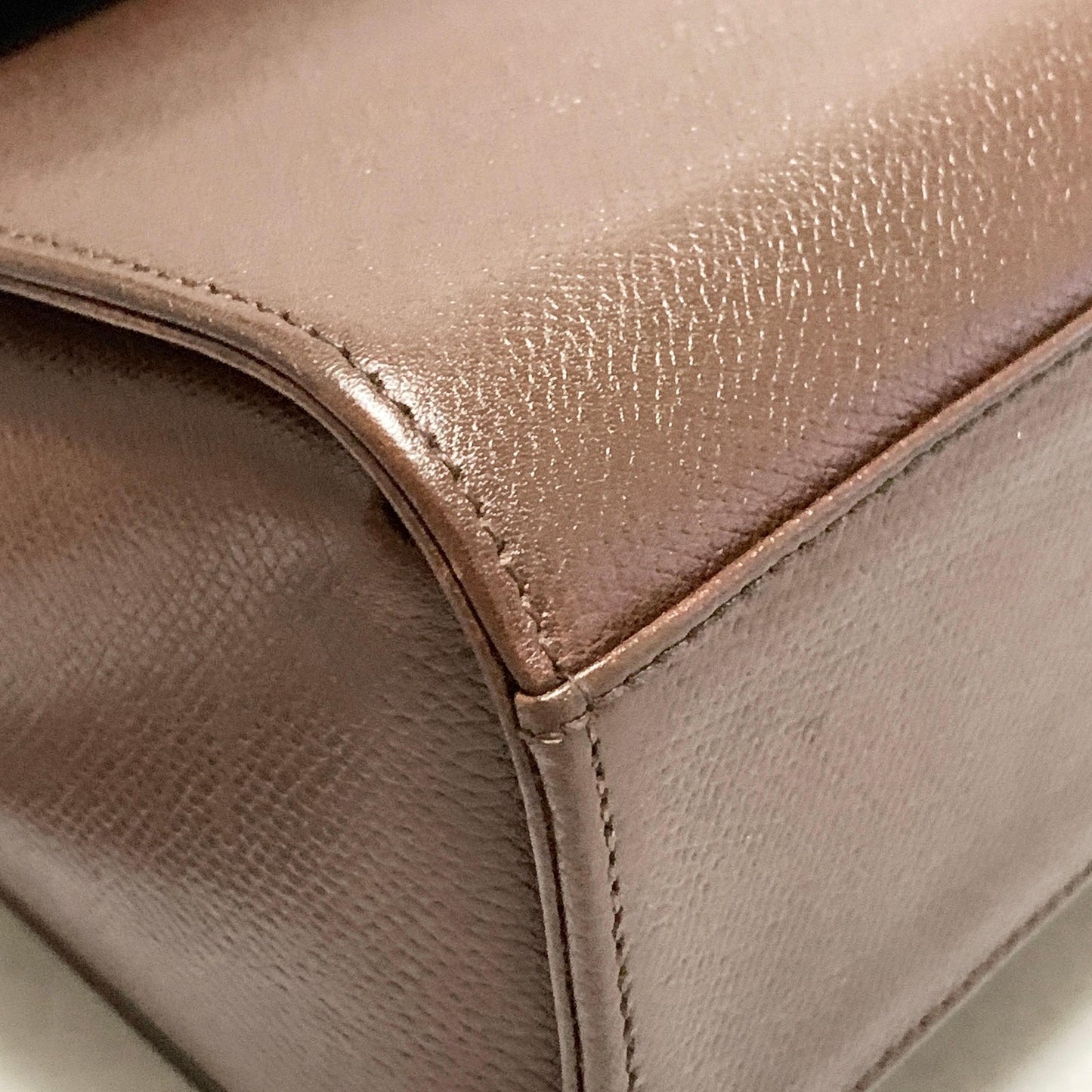 Valentino Garavani Bag Tassel Logo Shoulder Purse Leather Brown Gold Authentic