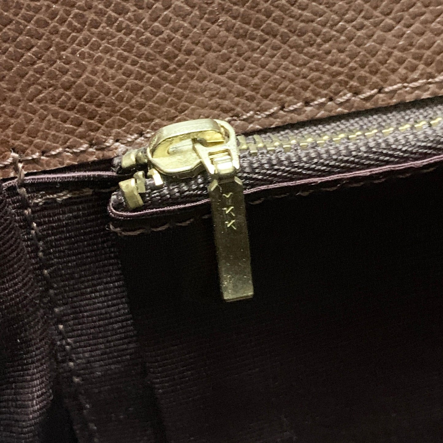 Valentino Garavani Bag Tassel Logo Shoulder Purse Leather Brown Gold Authentic