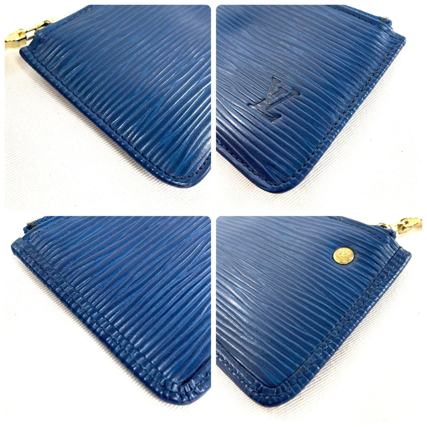 LOUIS VUITTON Coin Case Wallet Purse Compact Pochette Cles Epi M63805 Auth