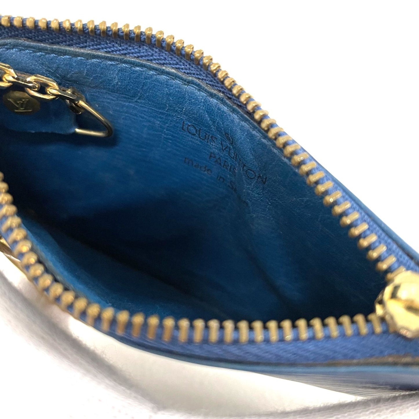 LOUIS VUITTON Coin Case Wallet Purse Compact Pochette Cles Epi M63805 Auth