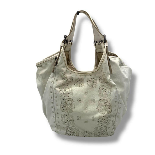 GIVENCHY Hand Shoulder Bag Tote Purse Leather White Authentic