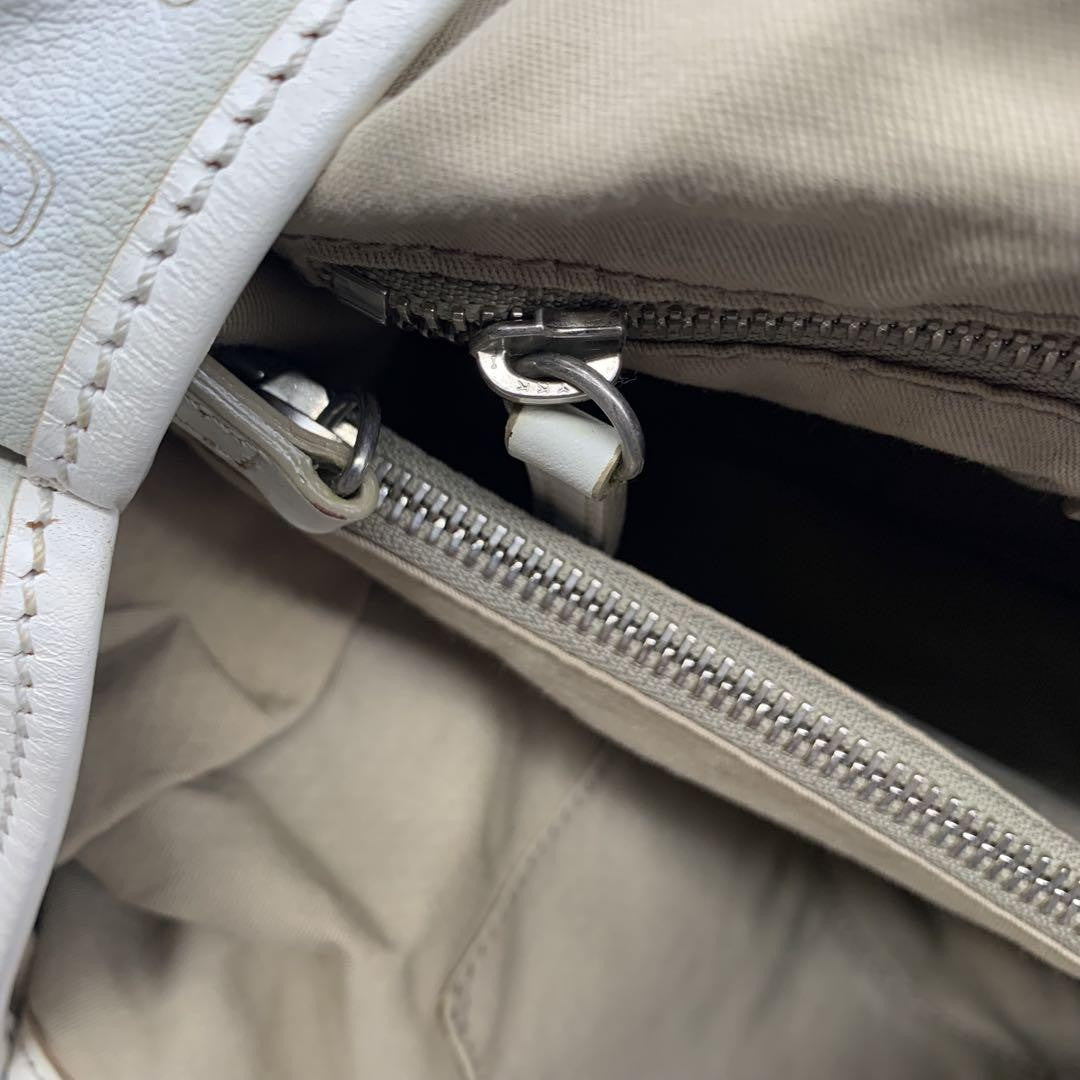 GIVENCHY Hand Shoulder Bag Tote Purse Leather White Authentic