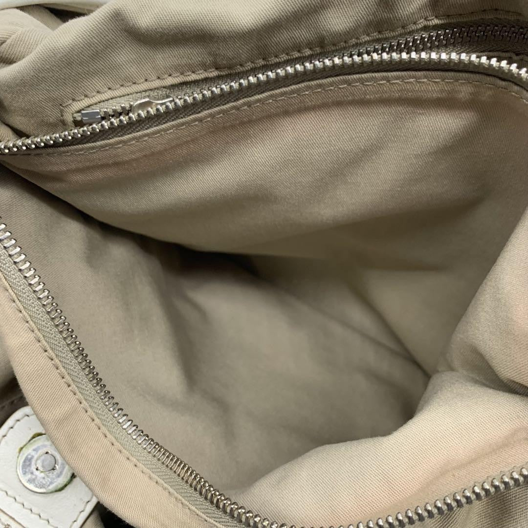 GIVENCHY Hand Shoulder Bag Tote Purse Leather White Authentic