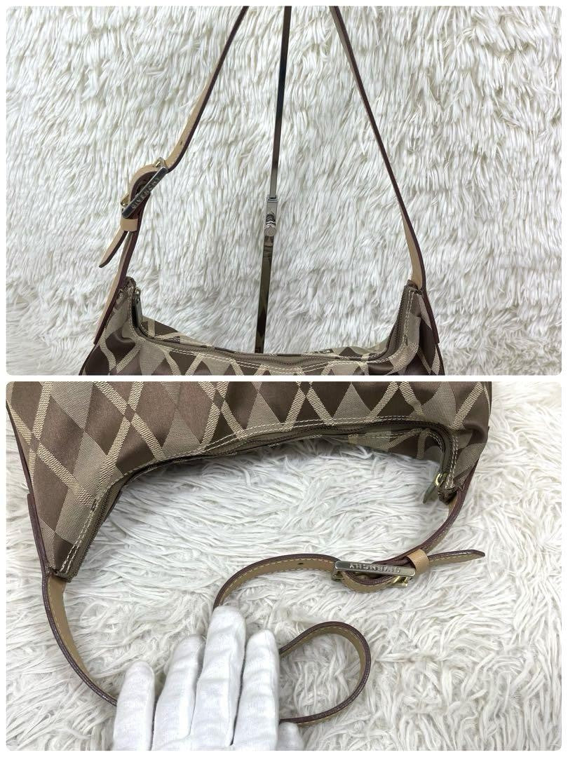 GIVENCHY Shoulder Bag Purse 4G Canvas Leather Brown Beige Authentic