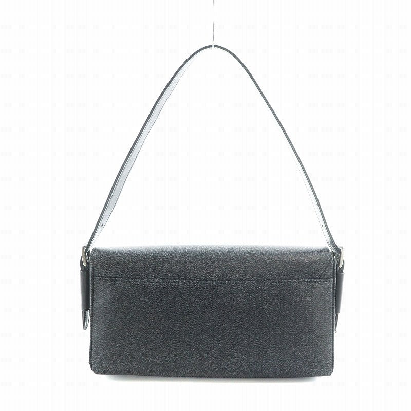 GIVENCHY Hand Bag Tote Purse 4G Nylon Canvas Leather Black Authentic