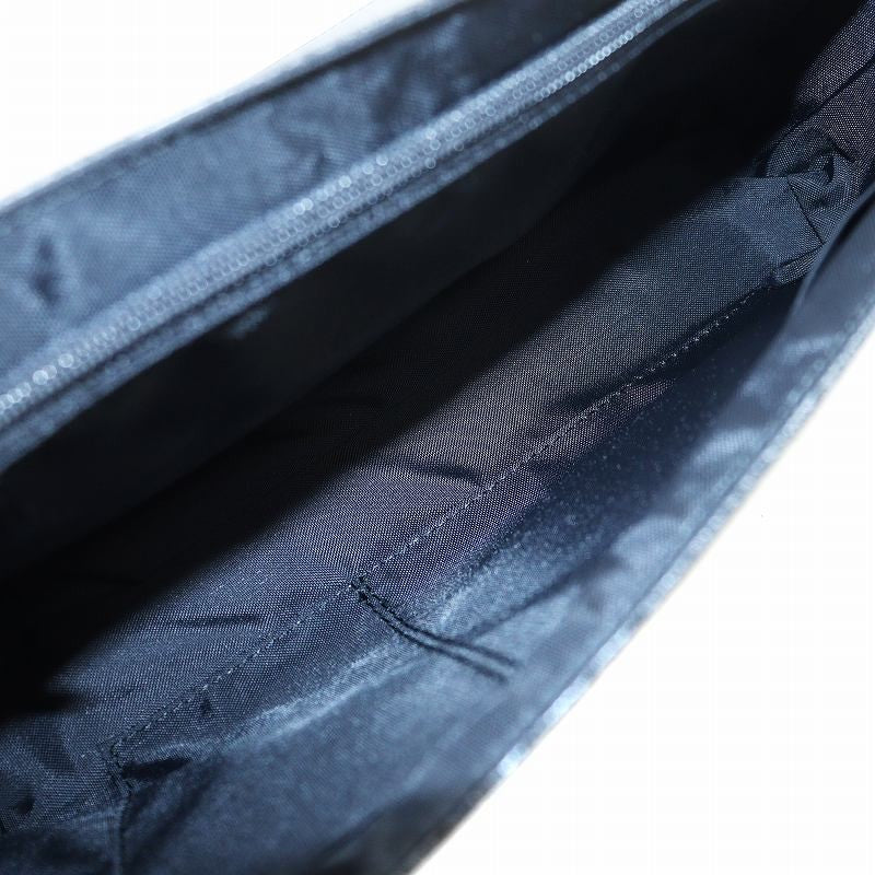 GIVENCHY Hand Bag Tote Purse 4G Nylon Canvas Leather Black Authentic