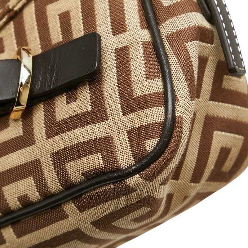 GIVENCHY Hand Bag Tote Purse 4G Canvas Leather Brown Authentic
