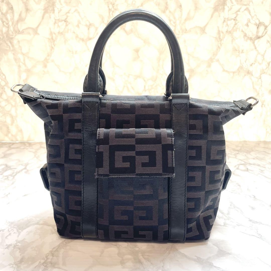 GIVENCHY Hand Bag Tote Purse 4G Black Authentic