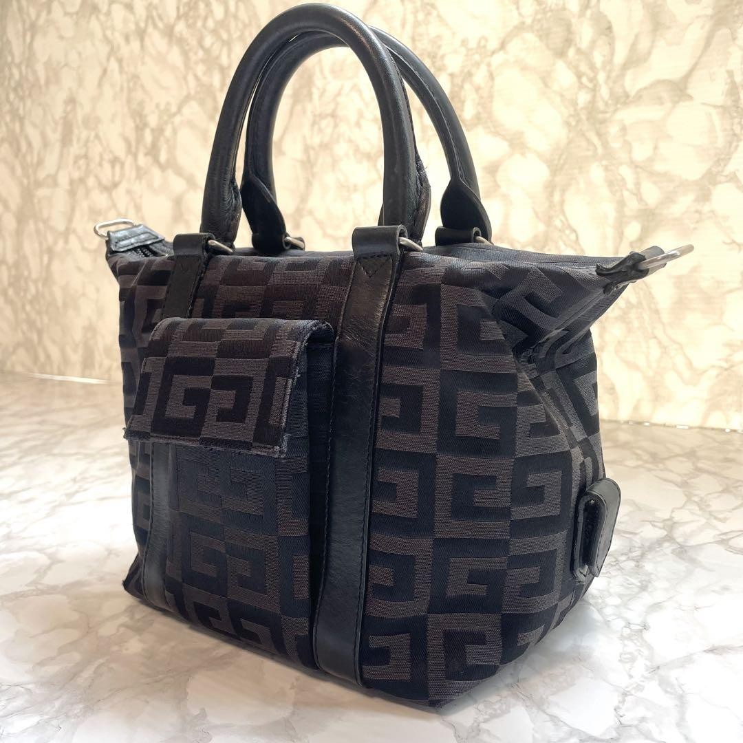 GIVENCHY Hand Bag Tote Purse 4G Black Authentic