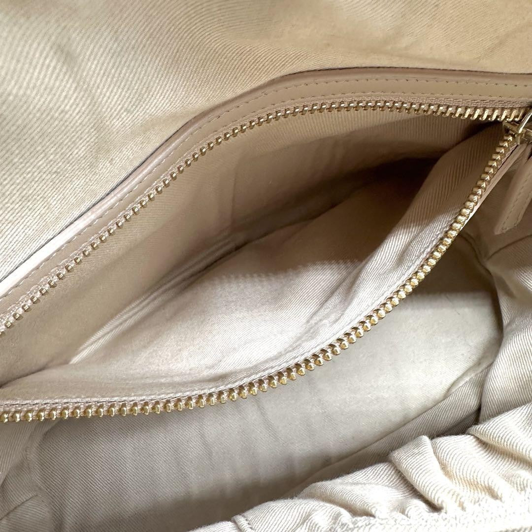 GIVENCHY Hand Shoulder Bag Tote Purse 2way Nightingale 4G Leather Pink Beige