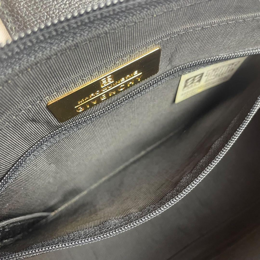 GIVENCHY Hand Bag Tote Purse 4G Leather Black Authentic