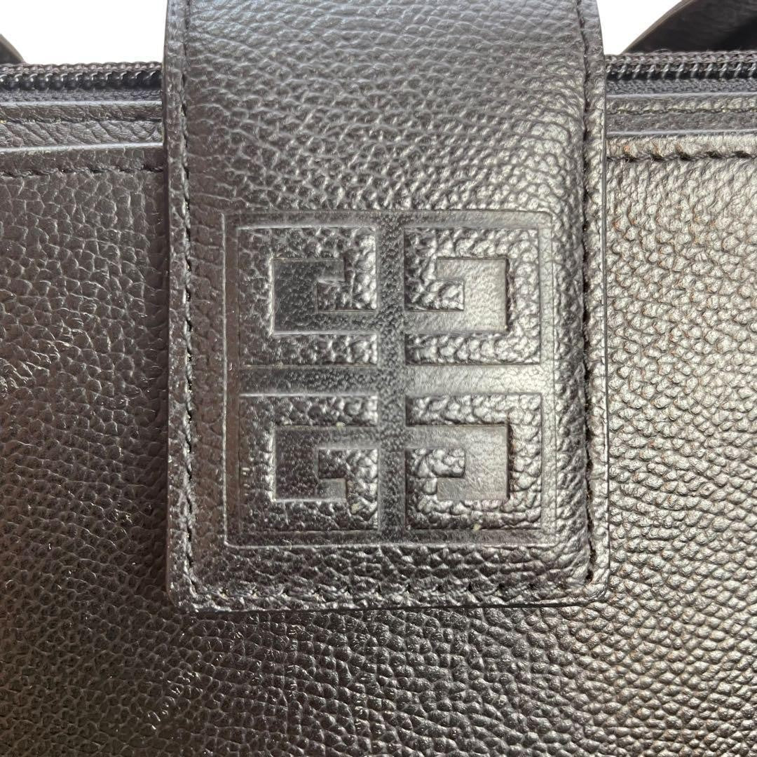 GIVENCHY Hand Bag Tote Purse 4G Leather Black Authentic