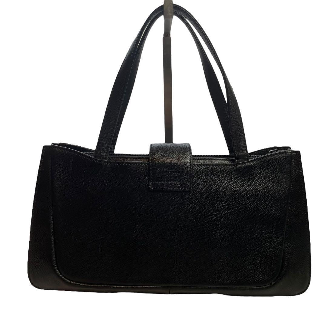 GIVENCHY Hand Bag Tote Purse 4G Leather Black Authentic