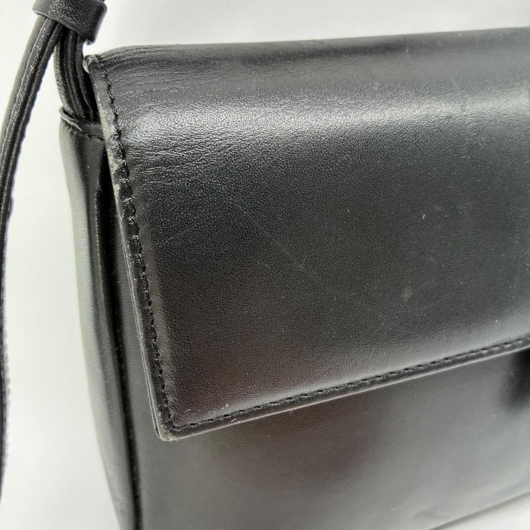 GIVENCHY Shoulder Bag Purse 4G Leather Black Authentic