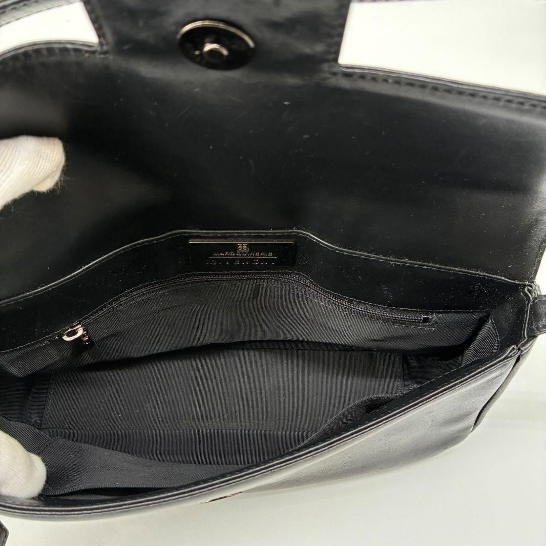GIVENCHY Shoulder Bag Purse 4G Leather Black Authentic