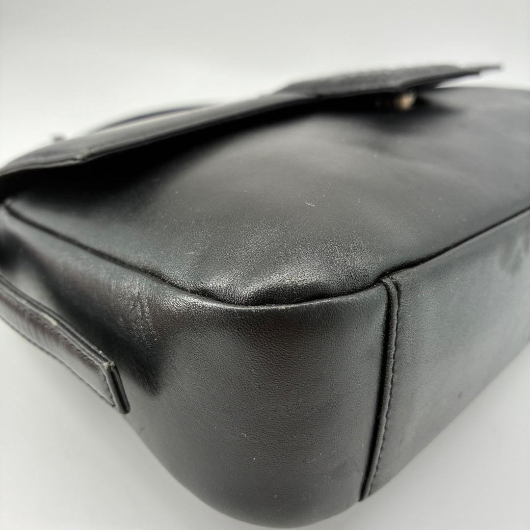 GIVENCHY Shoulder Bag Purse 4G Leather Black Authentic