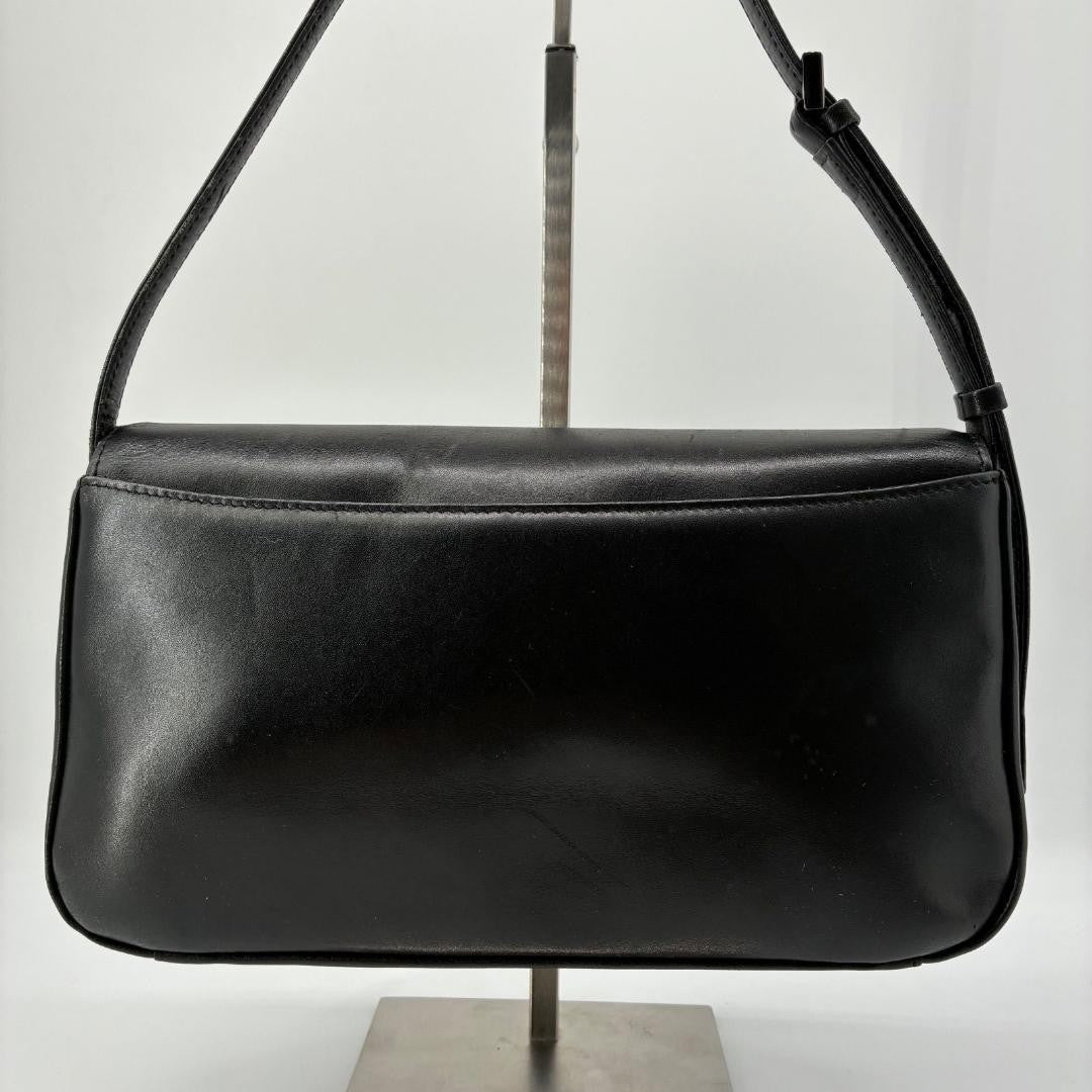 GIVENCHY Shoulder Bag Purse 4G Leather Black Authentic