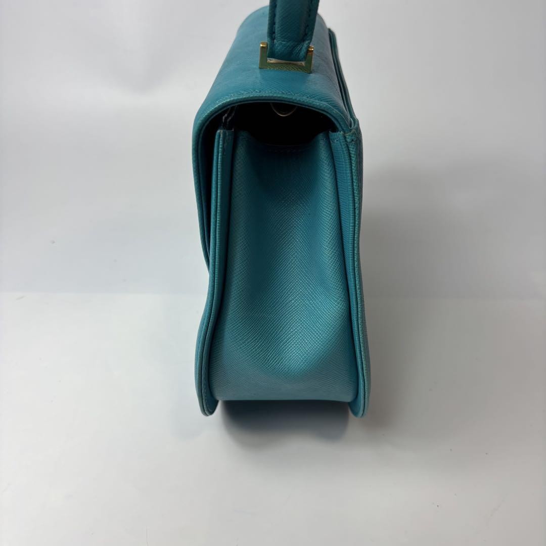 GIVENCHY Hand Shoulder Bag Tote Purse 2way 4G Leather Sky Blue Authentic