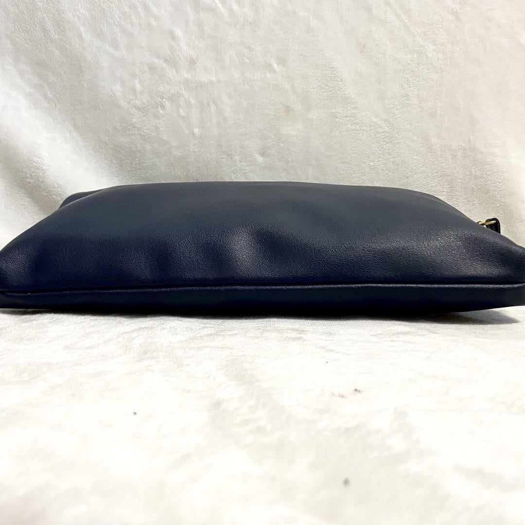 GIVENCHY Shoulder Bag Purse 2way 4G Leather Navy Authentic