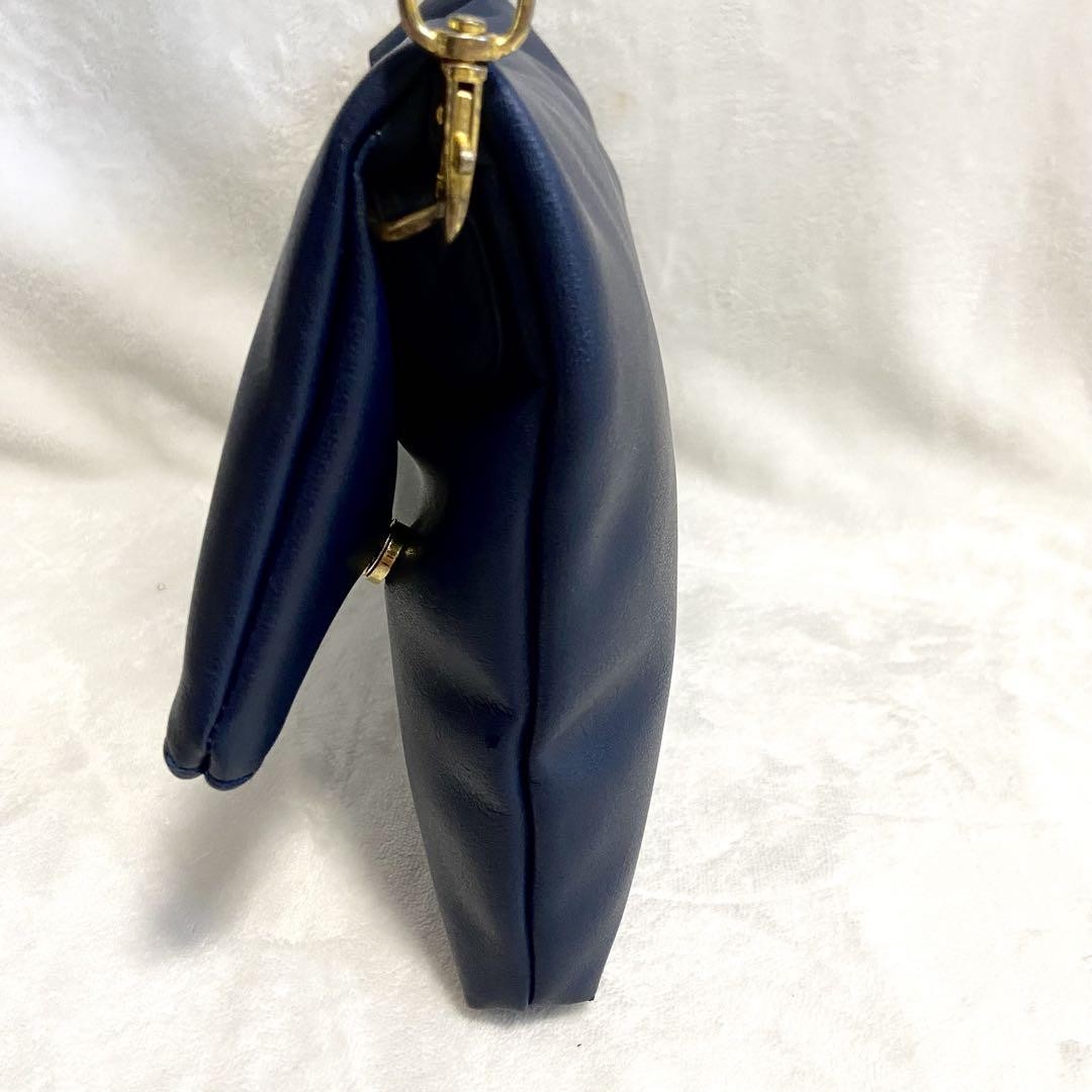 GIVENCHY Shoulder Bag Purse 2way 4G Leather Navy Authentic
