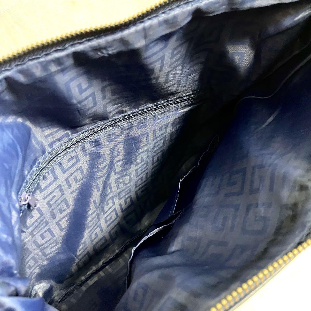 GIVENCHY Shoulder Bag Purse 2way 4G Leather Navy Authentic