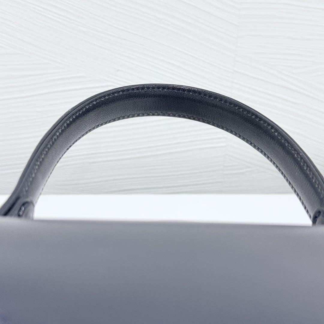 GIVENCHY Hand Bag Tote Purse 4G Leather Navy Authentic